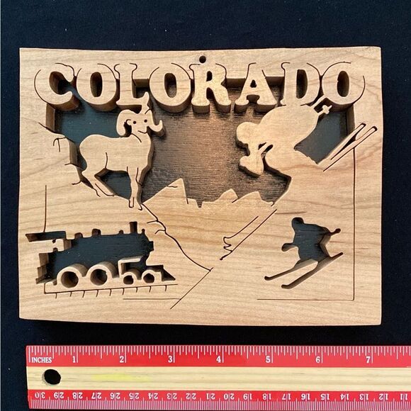 COLORADO - Handcrafted
WOODEN STATE
PLAQUE -All states available - GREAT GIFT